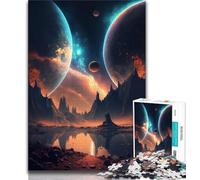 Puzzles for Teenagers 1000 Pieces Twin Planets Landscape Teenager Puzzles,is Ideal As Gifts for The Whole Family Suitable for And 14 (size 38x26cm)