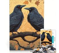 Puzzles for Teenagers 1000 Pieces Two Black Ravens, Educational Game, Interesting Stress Reduction, Great Gift for Gaming 50x75cm