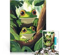 puzzles for teenagers 1000 pieces Two Frogs on a Branch Schwierig und herausfordernd Die Liebe zwischen Paaren stärken75x50cm