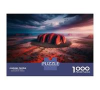 Puzzles for Teenagers 1000 Pieces Uluru Rock Australia Adult Jigsaw Puzzle Brain Teaser Game Hand Speed Race Fun Activities at Home 52x38cm/1000pcs