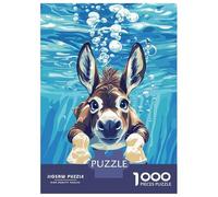 Puzzles for Teenagers 1000 Pieces Underwater Donkey Illustration Adult Jigsaw Brain Teaser Game Pattern Assembly Unique Birthday And Xmas Gifts 70x50cm/1000pcs