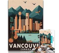 Puzzles for Teenagers 1000 Pieces Vancouver Canada Travel,Educational Games Home Decoration for Is Ideal As A Gift for The Whole Family (38x26cm)