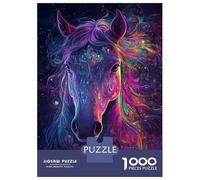 Puzzles for Teenagers 1000 Pieces Vibrant Horse Galaxy Art Jigsaws for Adults Fun Games But Fun And Humorous Christmas Birthday Gifts 52x38cm/1000pcs