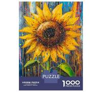 Puzzles for Teenagers 1000 Pieces Vibrant Sunflower Artwork-1 Jigsaws for Adults Fun Games But Fun And Humorous Christmas Birthday Gifts 70x50cm/1000pcs