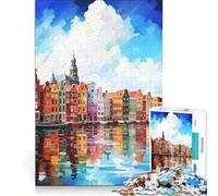 Puzzles for Teenagers 1000 Pieces Visit Amsterdam Relax Games Analysis And Logic Birthday Present,Travel Gifts 38x26cm