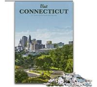 Puzzles for Teenagers 1000 Pieces Visit Connecticut Educational Games Home Decoration Artists Collection, Fine Art (50x75cm) 1000pcs