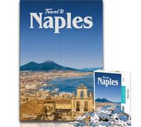Puzzles for Teenagers 1000 Pieces Visit Naples,Educational Games Home Decoration for Is Ideal As A Gift for The Whole Family (38x26cm)