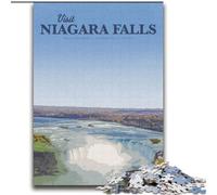 Puzzles for Teenagers 1000 Pieces Visit Niagara Falls Educational Games Home Decoration Artists Collection, Fine Art (38x52cm) 1000pcs