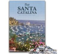 Puzzles for Teenagers 1000 Pieces Visit Santa Catalina Challenging To Complete But Fun And Humorous Educational Game for Birthday (size 38x52cm)