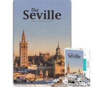 Puzzles for Teenagers 1000 Pieces Visit Seville,Educational Games Home Decoration for Is Ideal As A Gift for The Whole Family (75x50cm)