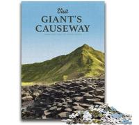 Puzzles for Teenagers 1000 Pieces Visit The Giants Causeway 1000 Pieces for Teenagers,with Matching Poster And Trivia Sheet for And Age 14 Years Up (50x75cm)