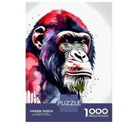 Puzzles for Teenagers 1000 Pieces Watercolor Ape Jigsaws for Adults Hands-on Game Difficult Hard Fun at Home Activities, 70x50cm/1000pcs