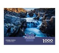 Puzzles for Teenagers 1000 Pieces Waterfall in Iceland Puzzle for Adults Relaxing Games A Work of Art Christmas Birthday Gifts 38x26cm/1000pcs