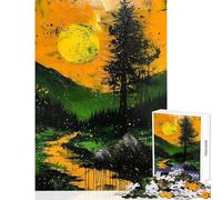 Puzzles for Teenagers 1000 Pieces Way to The Sun Painting Educational Game Pattern Assembly DIY Toys Birthday Present,Travel Gifts, (38x52cm)