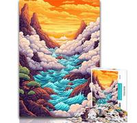 Puzzles for Teenagers 1000 Pieces Whimsical Sea of Clouds Puzzles for Adults,Educational Stress Relief Toy Great Gifts And Toys 50x75cm