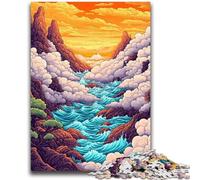 Puzzles for Teenagers 1000 Pieces Whimsical Sea of Clouds Puzzles for Adults,Educational Stress Relief Toy Great Gifts And Toys (38x26cm)