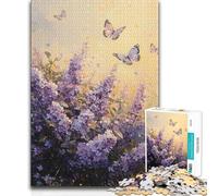 Puzzles for Teenagers 1000 Pieces Whispering Lilacs︰ Butterfly Dance at Dusk Tough Challenge Gifts Ideas for And from 14 Years And over (size 38x26cm)
