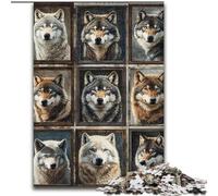 Puzzles for Teenagers 1000 Pieces Wolf Collage, Train Your Brain And Hands Unique Birthday And Gifts for Age 14+ (Size 26x38cm)