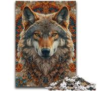 Puzzles for Teenagers 1000 Pieces Wolf in The Snow Challenging Family Activity Games DIY Toy for Home Wall Decor Gifts 26x38cm