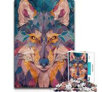 Puzzles for Teenagers 1000 Pieces Wolf Retro Gold Glass Hand Speed Race Impossible Game for 14+ Puzzle Game Offered 50x75cm