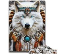 Puzzles for Teenagers 1000 Pieces Wolf Totem 1000 Pieces for Teenagers,Staycation Kill Time with Fully Interlocking Randomly Shaped Pieces (50x75cm)