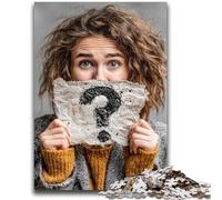 Puzzles for Teenagers 1000 Pieces Woman Asking Questions 1000 Pieces for Teenagers,with Matching Poster And Trivia Sheet for And Age 14 Years Up (50x75cm)