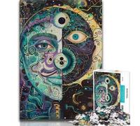 Puzzles for Teenagers 1000 Pieces Yin And Yang Teenager Jigsaw,Educational Games Home Decoration Suitable for Desktop Decoration (size 75x50cm)