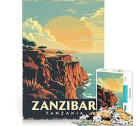 Puzzles for Teenagers 1000 Pieces Zanzibar Poster, Educational Game, Interesting Stress Reduction, Great Gift for Gaming 50x75cm
