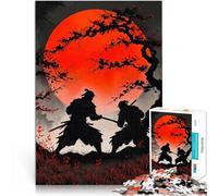 Puzzles for teenagers 2000 Piece Samurai Duel at with Red Moon Schwierig Schwer Geschenke für Freunde und Familie70x100cm
