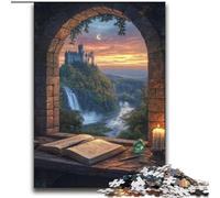 Puzzles for Teenagers 2000 Pieces Books by The Window Family Game Stress Reliever Difficult Challenge Secret Santa Gifts 70x100cm