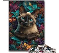 Puzzles for Teenagers 2000 Pieces Cat Among Flowers Family Game Stress Reliever Difficult Challenge Secret Santa Gifts 70x100cm
