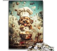 Puzzles for Teenagers 2000 Pieces Chef Dog Learning Educational Toys Family Games Enhance Love between Couples 70x100cm
