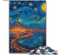 Puzzles for Teenagers 2000 Pieces City Under The Night Sky Family Game Stress Reliever Difficult Challenge Secret Santa Gifts 70x100cm