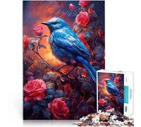 puzzles for teenagers 2000 pieces Cute Little Blue Bird Denksportaufgabe für Geburtstagsgeschenk, Geschenke, Wandkunst70x100cm