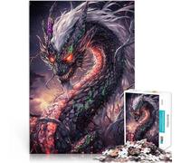 puzzles for teenagers 2000 pieces Fiery Stone Dragon Pädagogisches Familienspiel Künstlersammlung, Bildende Kunst70x100cm