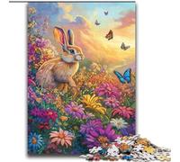 Puzzles for Teenagers 2000 Pieces Flowers And Rabbits Learning Educational Toys Family Games Enhance Love between Couples 70x100cm