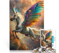 puzzles for teenagers 2000 pieces Flying Unicorn With Wings Familienspaß Lustige Aktivitäten für zu Hause, Geburtstagsgeschenk, Reisegeschenk,70x100cm
