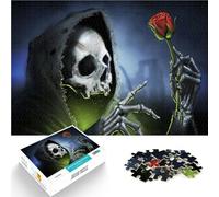 puzzles for teenagers 2000 pieces Grim Reaper holding a rose Hands-on-Spiel Angebot als Geschenk für die ganze Familie70x100cm