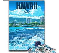 Puzzles for Teenagers 2000 Pieces Hawaii Hilo City, Challenging Game Toys Wall Decoration Unique Birthday And Xmas Gifts 70x100cm