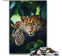 Puzzles for Teenagers 2000 Pieces Jungle Leopard Brain Intelligence Challenge Addictive Toys Funny Gift for Ages 14+ 70x100cm