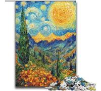 Puzzles for Teenagers 2000 Pieces Mountain Painting by Van Gogh Challenging Game And Family Play for Is Ideal As A Gift for The Whole Family 70x100cm