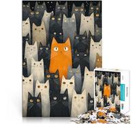 puzzles for teenagers 2000 pieces Orange Cat in a Crowd Herausfordernd Schwierig Wunschliste mit dem Weihnachtsmann70x100cm