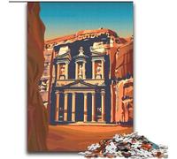 Puzzles for Teenagers 2000 Pieces Petra Treasury, Challenging Game Toys Wall Decoration Unique Birthday And Xmas Gifts 70x100cm