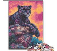 Puzzles for Teenagers 2000 Pieces Psychedelic Black Panther Brain Teaser Game Wall Decoration Unique Birthday And Xmas Gifts 70x100cm