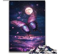 Puzzles for Teenagers 2000 Pieces Purple Butterfly Family Game Stress Reliever Difficult Challenge Secret Santa Gifts 70x100cm
