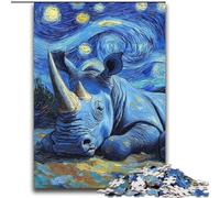 Puzzles for Teenagers 2000 Pieces Rhino Starry Sky Challenging Game And Family Play for Is Ideal As A Gift for The Whole Family 70x100cm