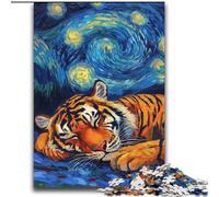 Puzzles for Teenagers 2000 Pieces Tiger Night Sky Challenging Game And Family Play for Is Ideal As A Gift for The Whole Family 70x100cm