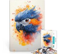 puzzles for teenagers 2000 pieces Watercolor Parrot Portrait Präzisionsschnitt einzigartiges Herausforderungsspiel70x100cm