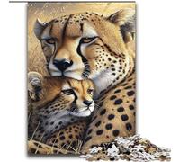 Puzzles for Teenagers 2000 Pieces Wild Cheetah,Educational Family Game Wall Decoration Unique Birthday And Xmas Gifts 70X100cm