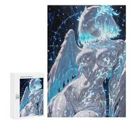 Puzzles for Teenagers 300 PCS Angelic Figure with Glowing Cracks Jigsaws for Adults Puzzle Pattern Assembly Challenging To Complete Family Fun & Game Night 300 PCS